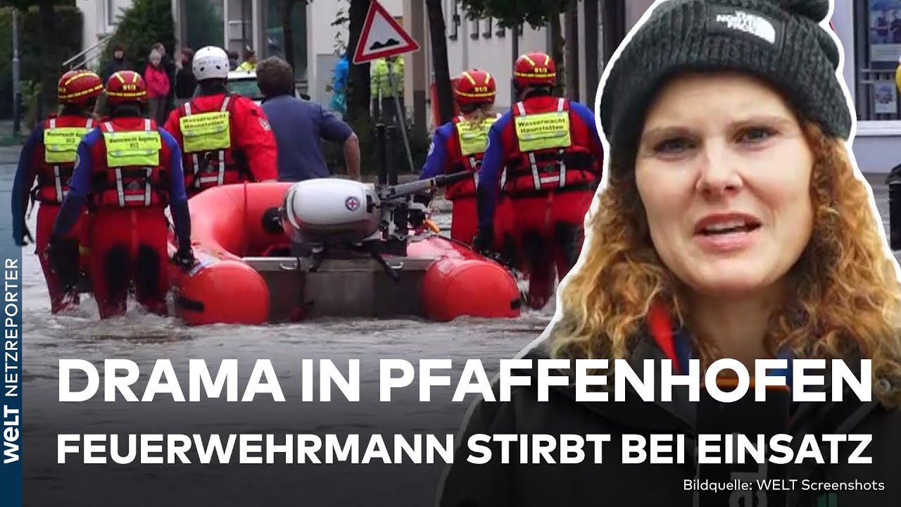 HOCHWASSER-ALARM: Feuerwehrmann stirbt – ICE entgleist durch Erdrutsch – Bundeswehr angefordert