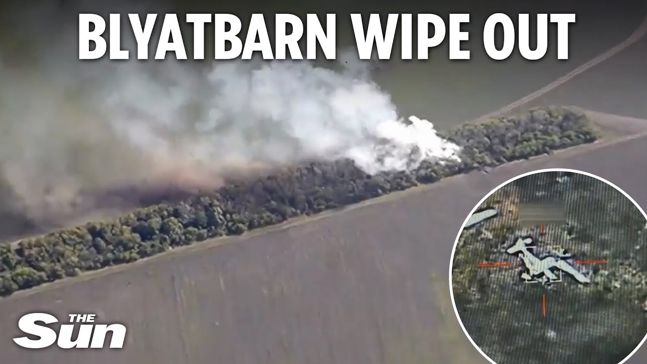 Ukraine drones blitz DOZENS of Russian military vehicles in targeted attack