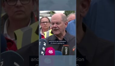German Chancellor Olaf Scholz visits flood-hit South | DW News