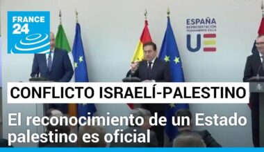España, Irlanda y Noruega reconocen un Estado palestino oficialmente • FRANCE 24 Español