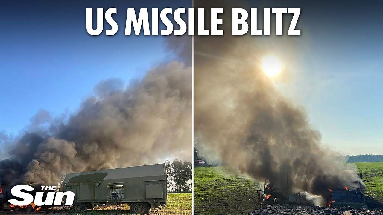 Moment 'US missiles strike INSIDE Russia blasting rocket launchers Putin is using to pound Kharkiv'