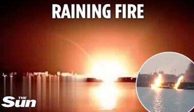 Huge explosion as Putin's missiles blitz Ukraine hydro plant sparking fears of catastrophic floods