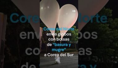 Corea del Norte envía globos cargados de basura y mugre a Corea del Sur