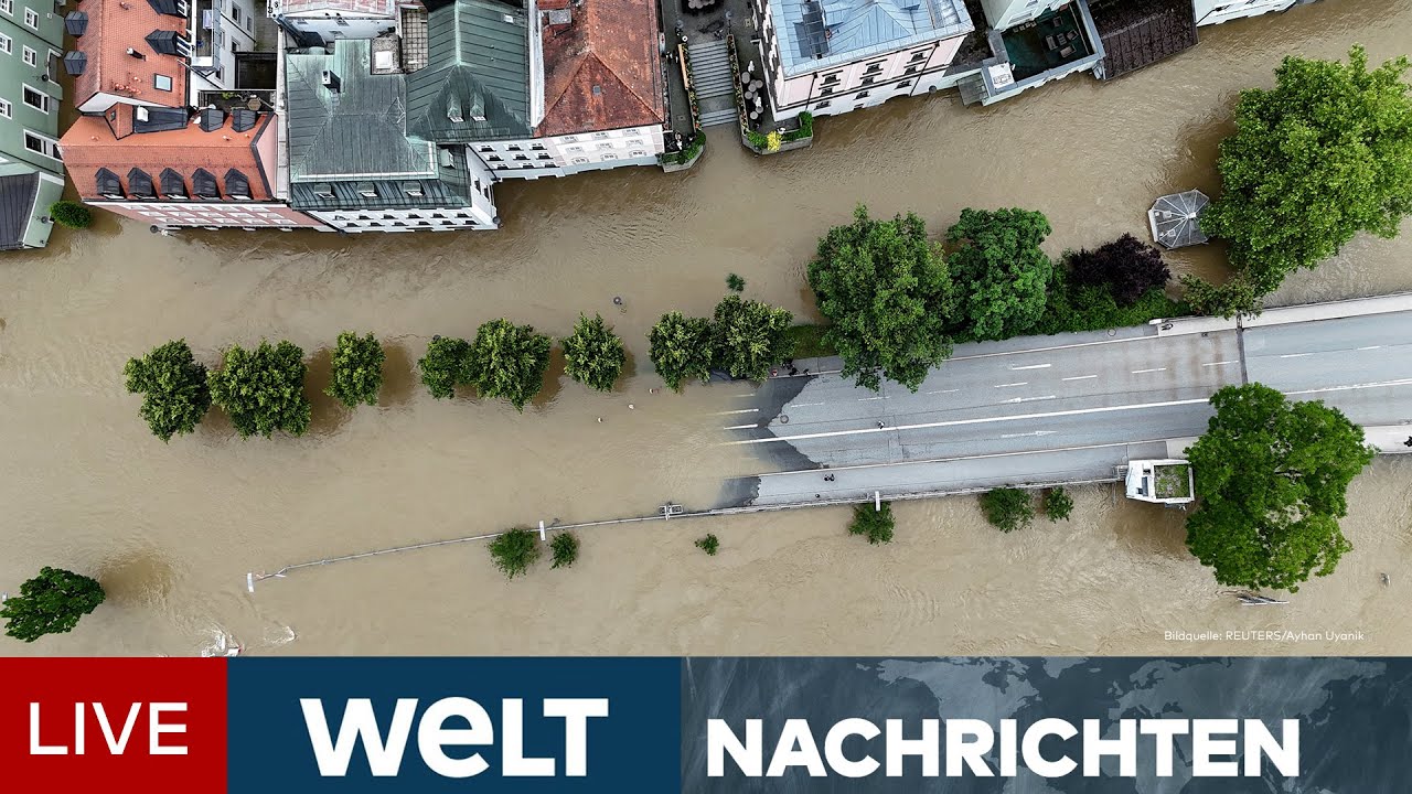 HOCHWASSER: Flutwelle überschreitet Scheitelpunkt in Süddeutschland - Sorge um Vermisste | Stream