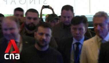 Ukrainian President Volodymyr Zelenskyy arrives in Singapore for Shangri-La Dialogue