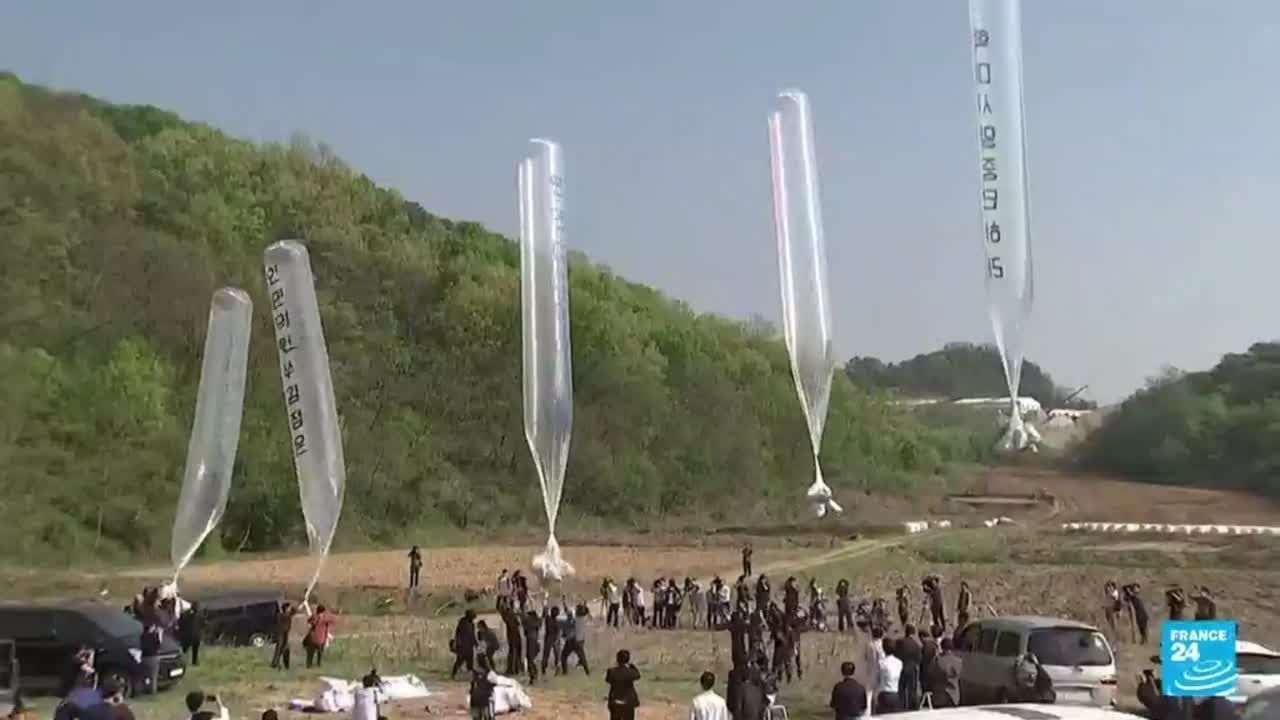 Corea del Norte lanza 260 globos con basura y excremento a Corea del Sur • FRANCE 24 Español