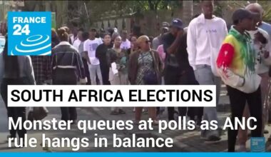 Miles-long queues at polling stations in South Africa with ANC rule in balance • FRANCE 24 English