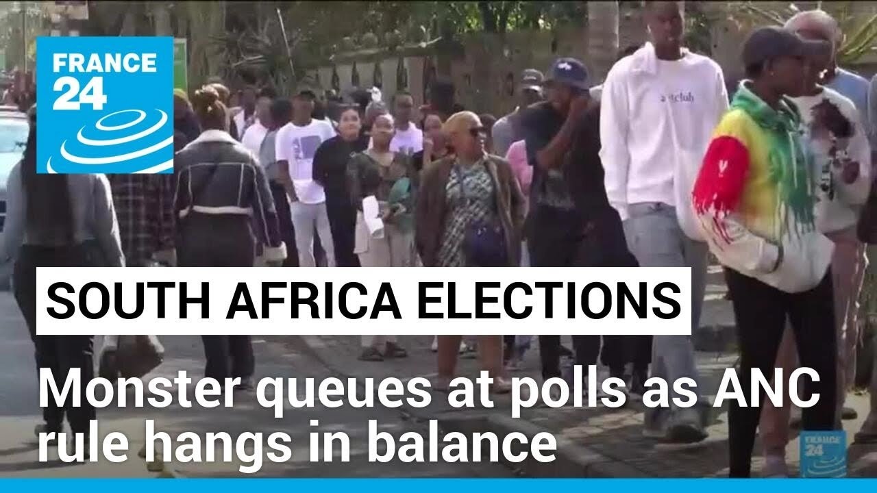 Miles-long queues at polling stations in South Africa with ANC rule in balance • FRANCE 24 English