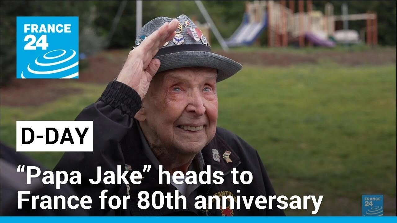At 101, D-Day US veteran and TikTok star “Papa Jake” heads to France for 80th anniversary