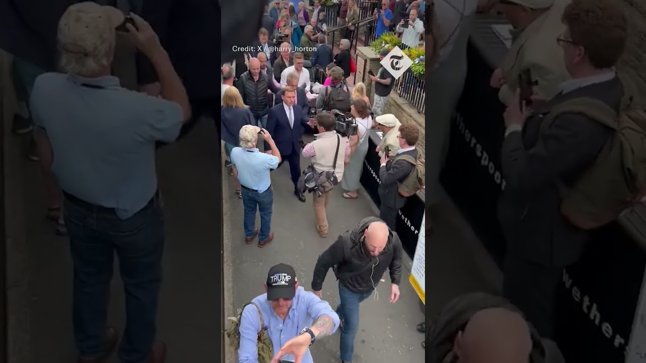 Milkshake thrown over Nigel Farage as he launches campaign in Clacton