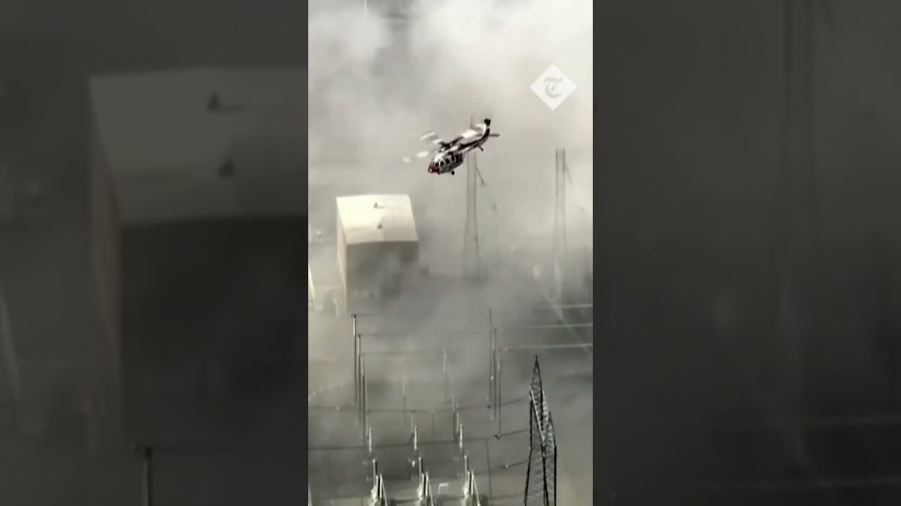 Huge fire surrounds electrical substation in California