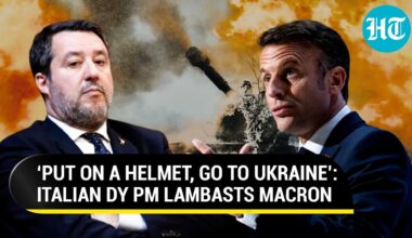 NATO Infighting Out In Open, Italian Dy PM Roasts Macron Over Ukraine War; ‘Put On A Helmet And…’