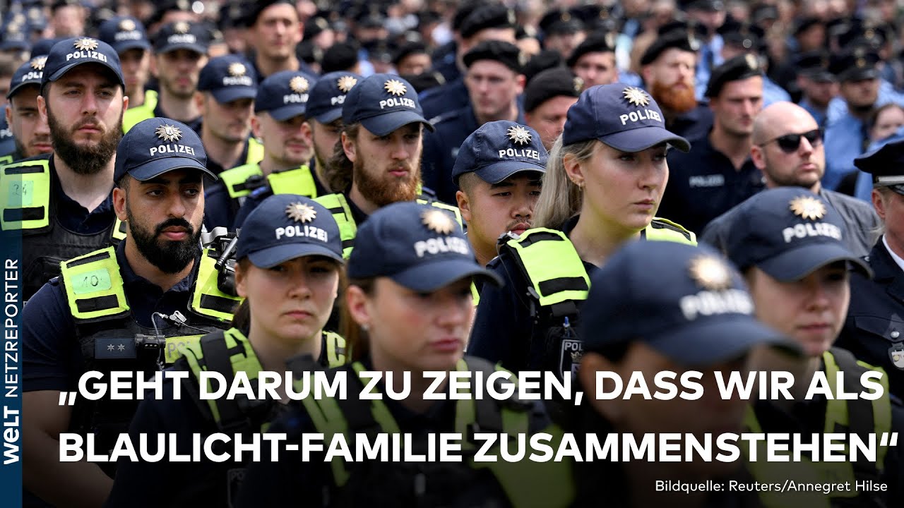 TRAUER IN MANNHEIM: Tausenden gedenken getötetem Polizisten – Beamte zeigen Zusammenhalt