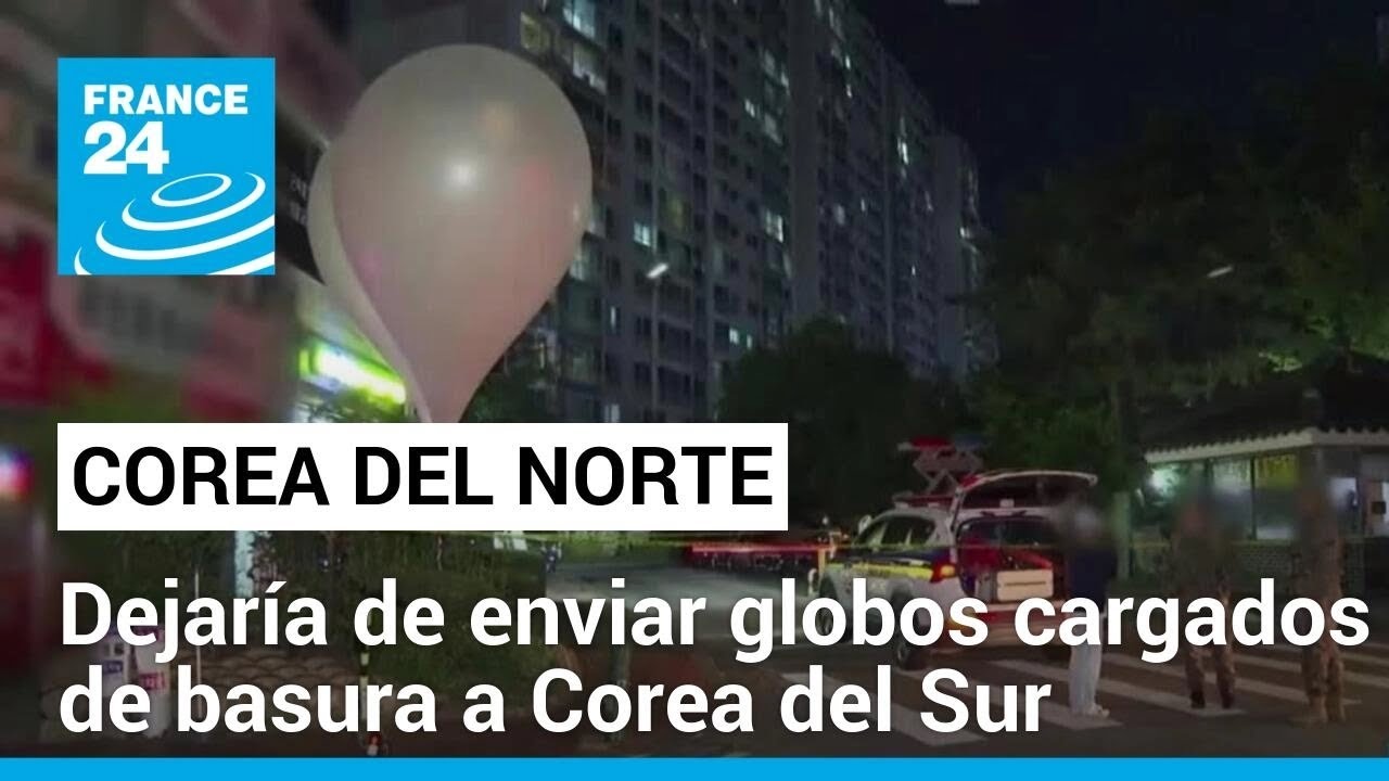 Globos con basura en respuesta a globos con panfletos, así se tensan las relaciones en las Coreas