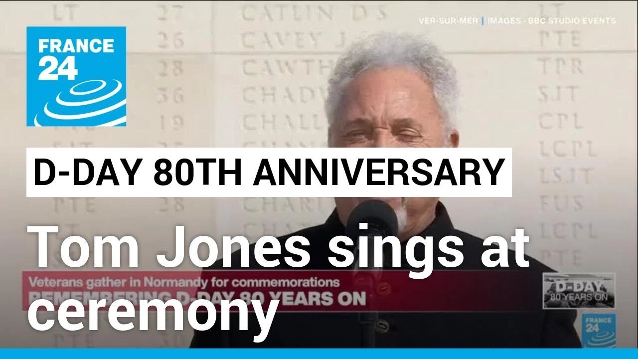 D-Day 80th anniversary: Tom Jones performs live at ceremony • FRANCE 24 English
