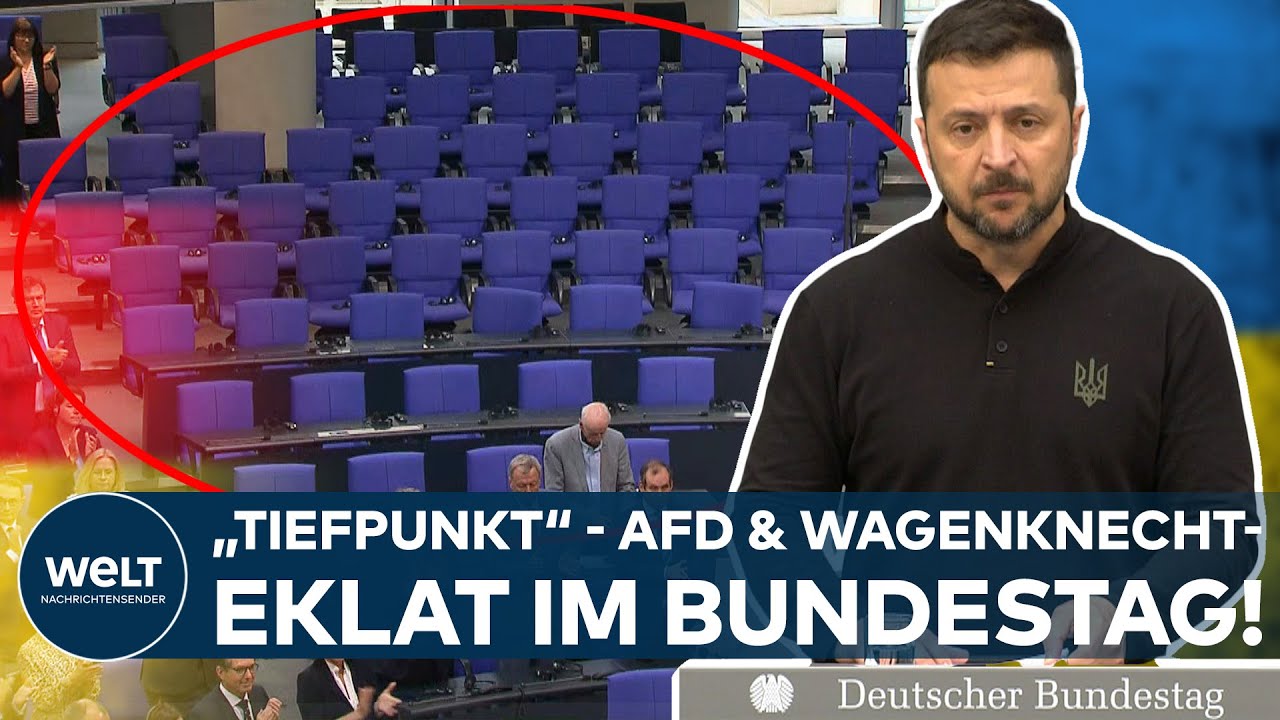 EKLAT IM BUNDESTAG: AFD & Wagenknecht-Partei sorgen für Entsetzen bei Selenskyj-Rede im Bundestag