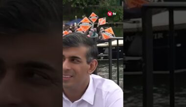Lib Dem boat photobombs Rishi Sunak #shorts