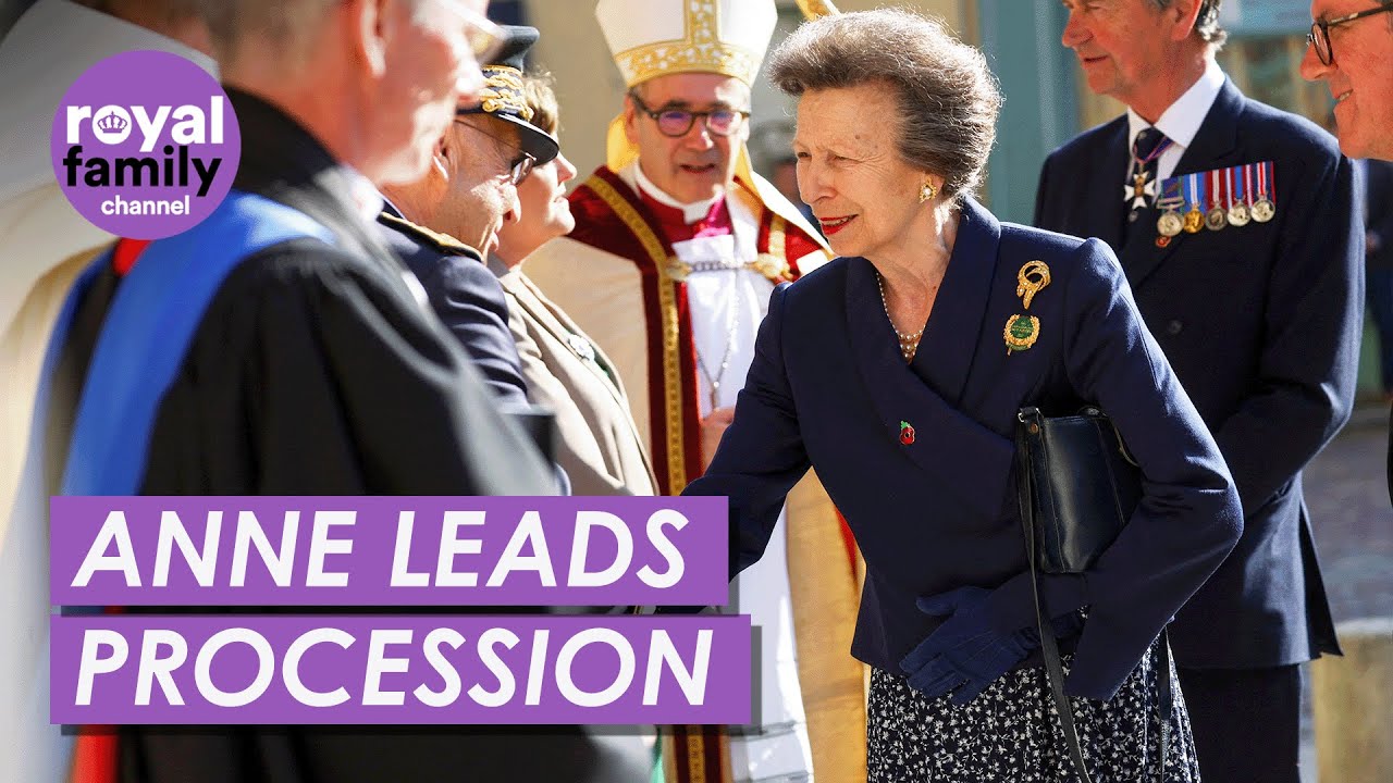 Princess Anne Leads Procession of 200 Dignitaries for D-Day Anniversary