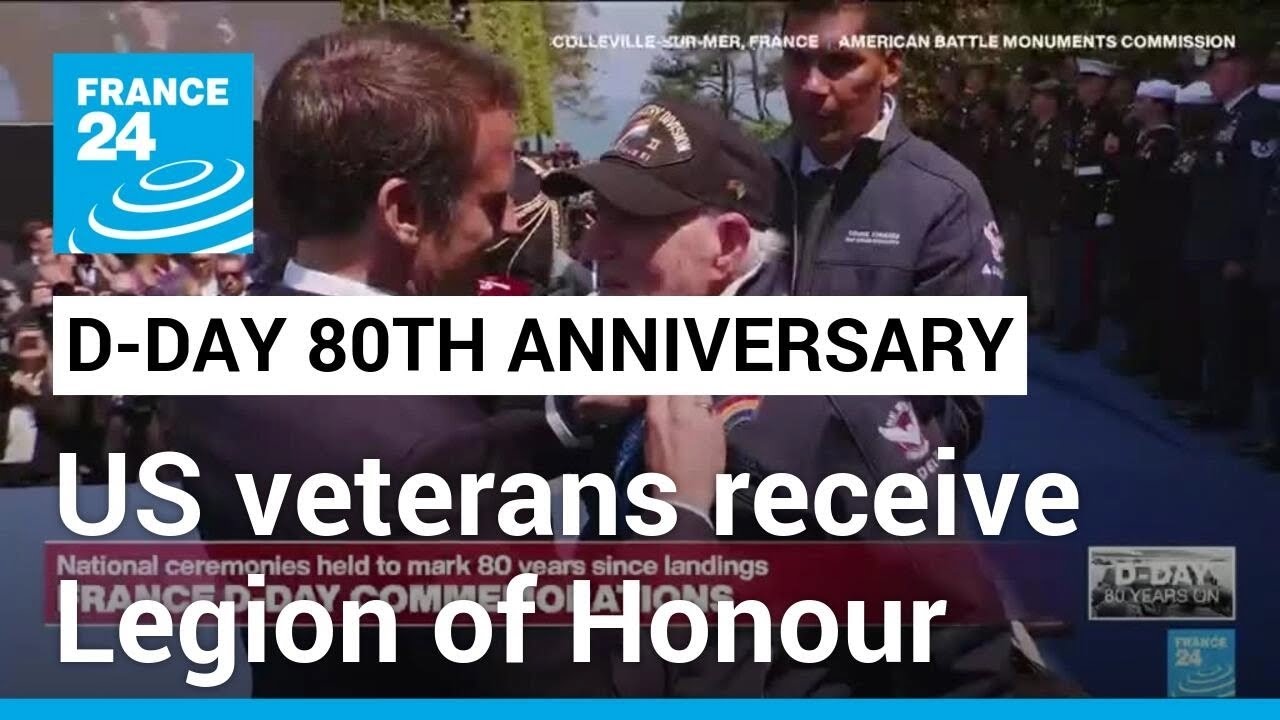 Macron awards US veterans with Legion of Honour • FRANCE 24 English