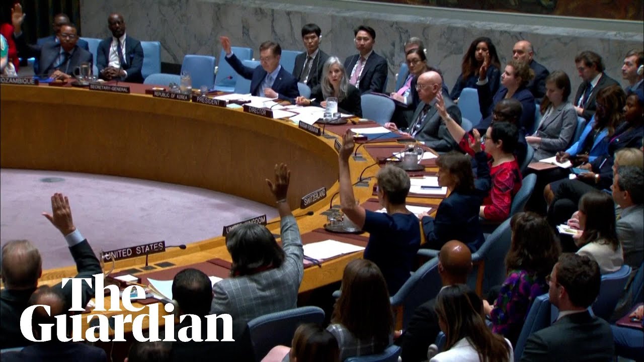 Moment UN security council endorses hostages-for-ceasefire Gaza deal