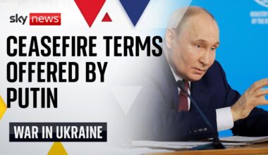 'Withdraw from provinces Russia claims and do not join NATO' - Putin offers Ukraine ceasefire deal