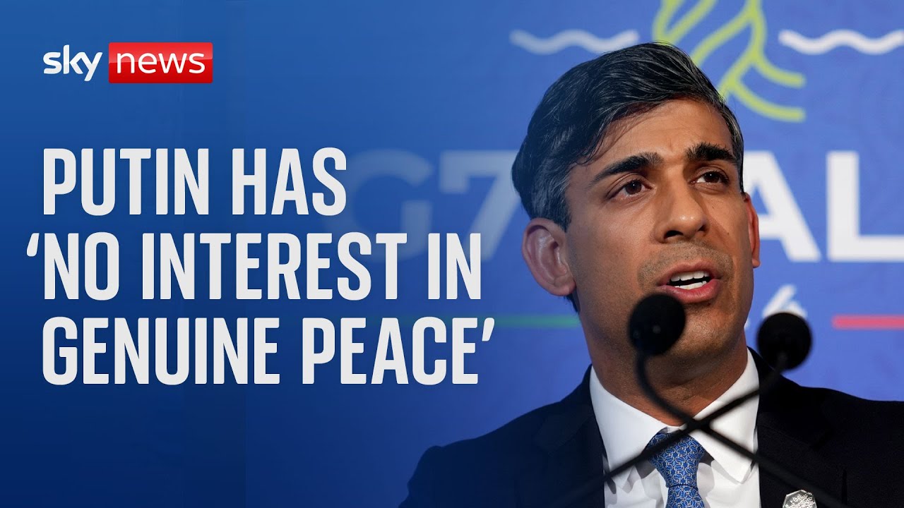 Rishi Sunak says Putin has 'no interest in genuine peace' in speech at Ukraine summit