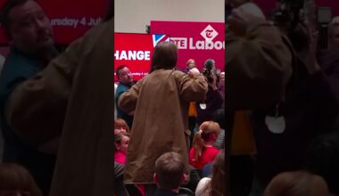 Starmer interrupted by protester during Labour manifesto launch