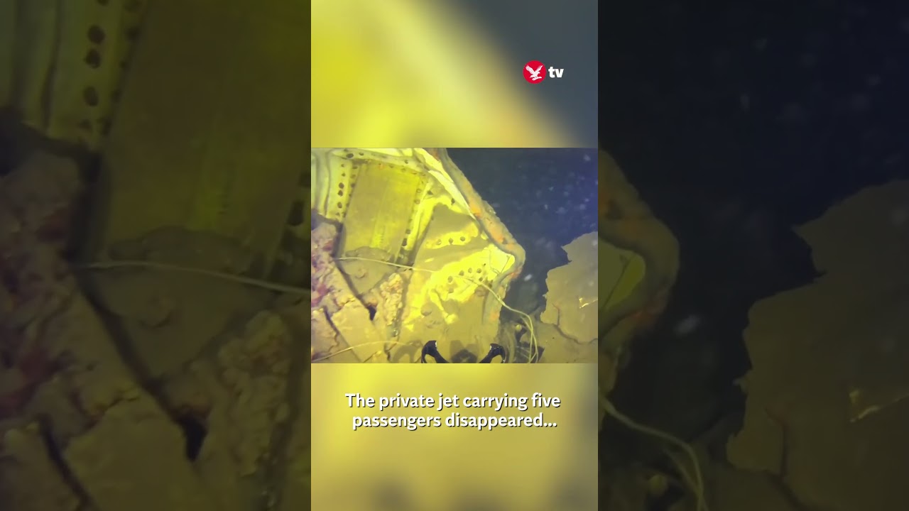 Lost plane wreckage likely from 1971 disappearance seen in underwater footage #shorts
