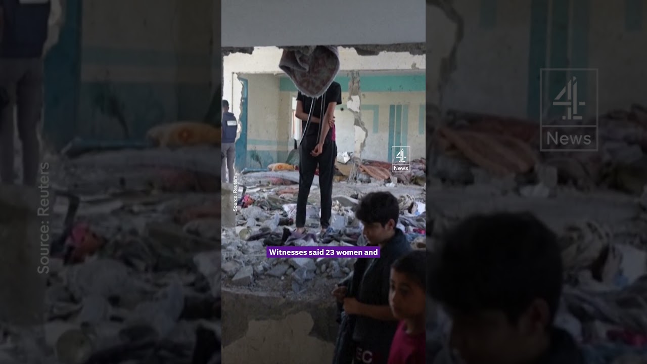 Israel strikes UN school in Gaza killing 40