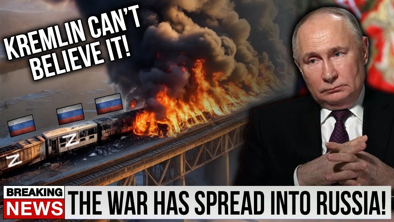 Massive Strike! Ukraine cut off the most important Russian railway and blew up train inside Russia!