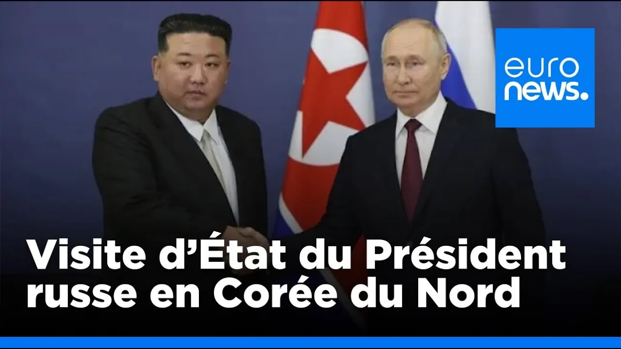 Vladimir Poutine à Pyongyang : 1ère visite d'un chef d'État russe depuis près 24 ans | euronews 🇫🇷