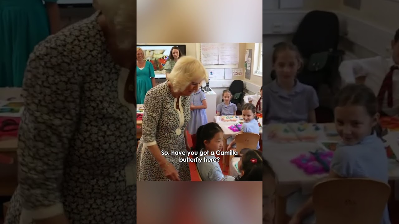 "That's my husband!"Cheerful Camilla Admires School Mosaic of King Charles
