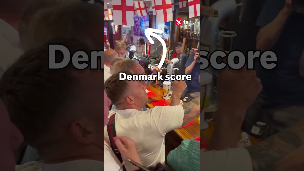 Nigel Farage celebrates just as Denmark score against England #news #sport #shorts