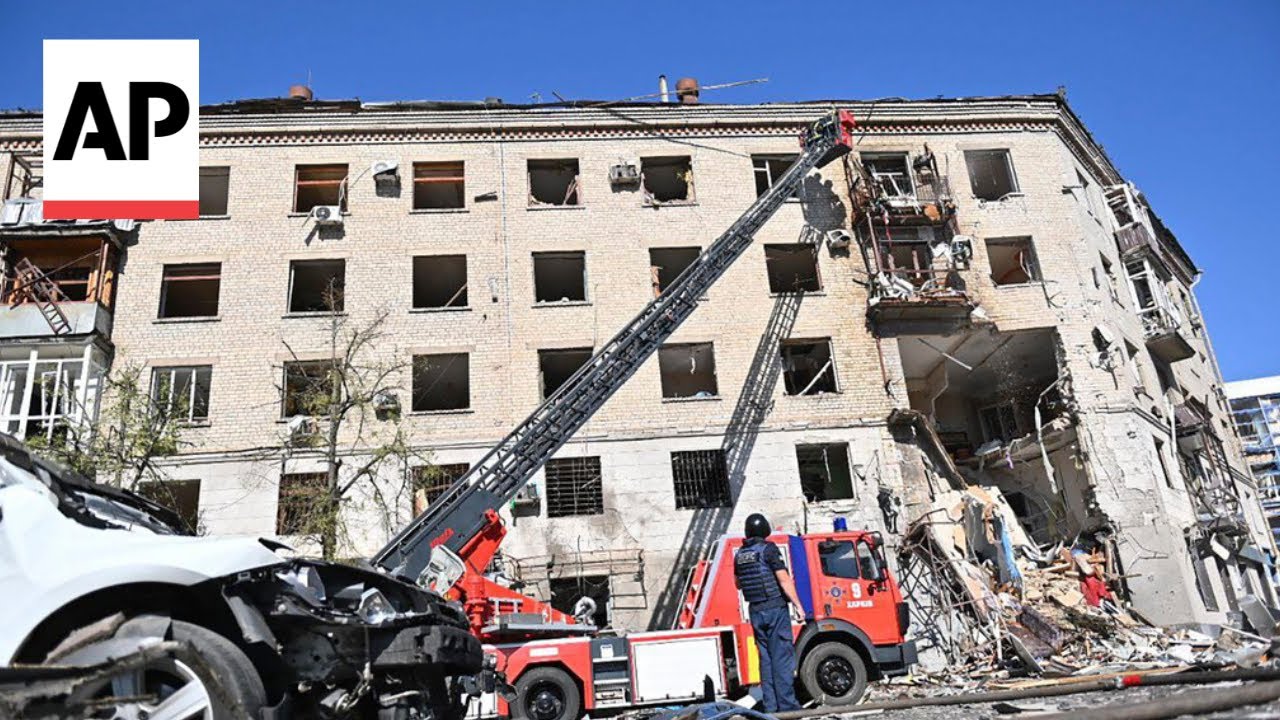 Aftermath of Russian bomb attack on Ukraine’s second largest city of Kharkiv