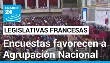 Francia: las encuestas favorecen a Agrupación Nacional, a una semana de las legislativas