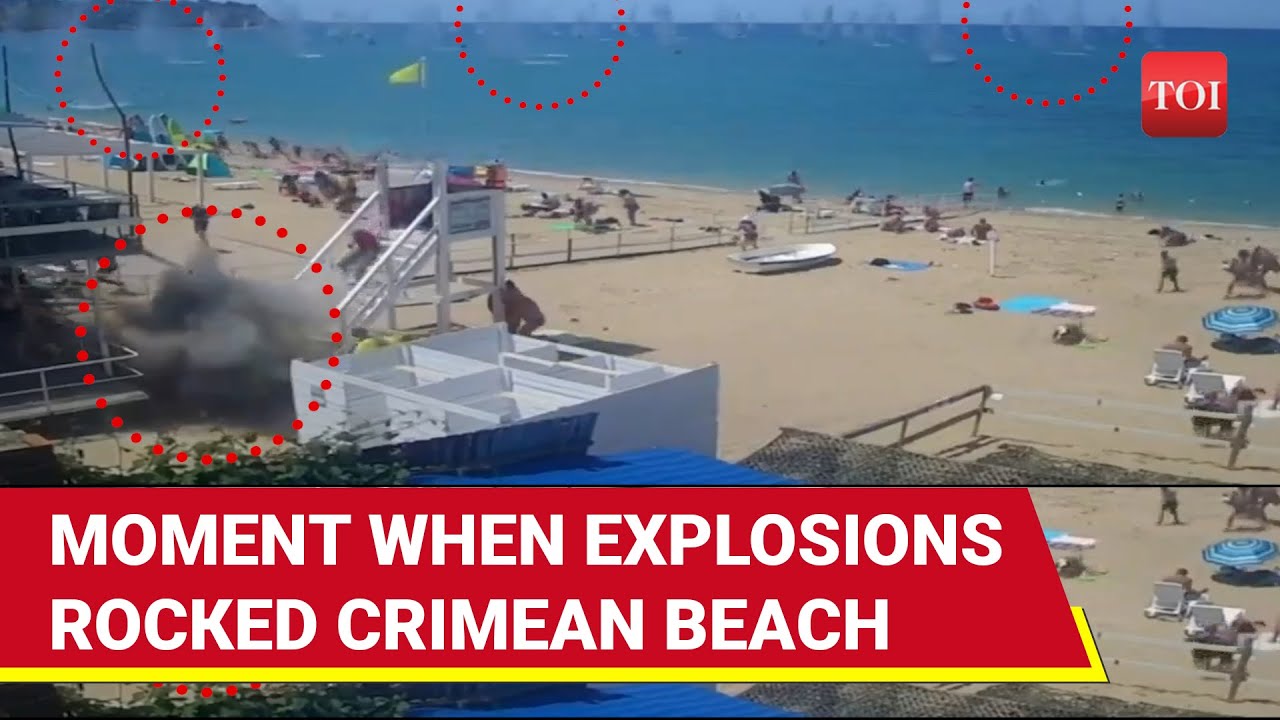 First Full Video Of Crimea Attack Out; CCTV Captures Moment When Ukrainian Munitions Hit Beach
