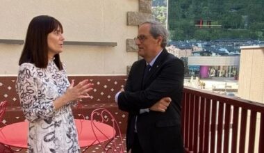 Trobada entre Mònica Bonell i Quim Torra sobre la nova llei del català andorrana