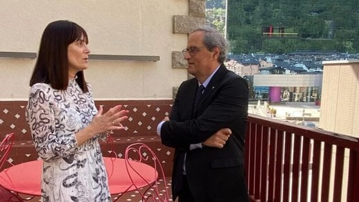 Trobada entre Mònica Bonell i Quim Torra sobre la nova llei del català andorrana