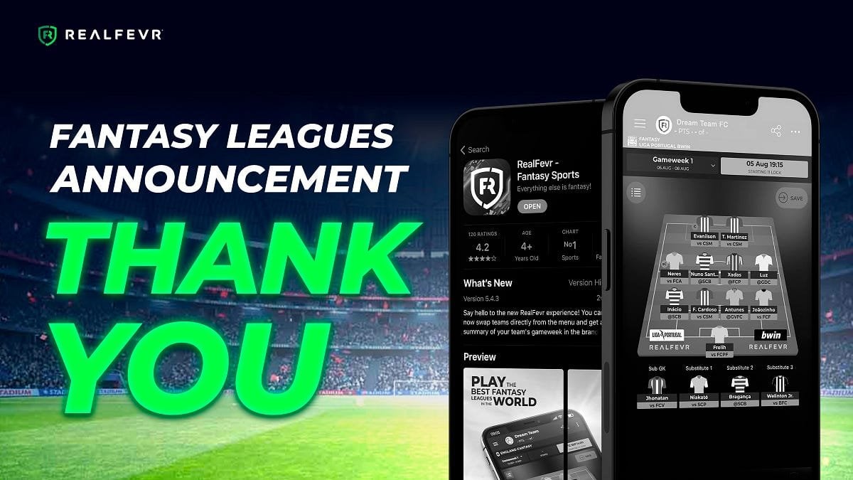 RealFevr, parceiro da Liga Portuguesa, anuncia o fim das Fantasy Leagues