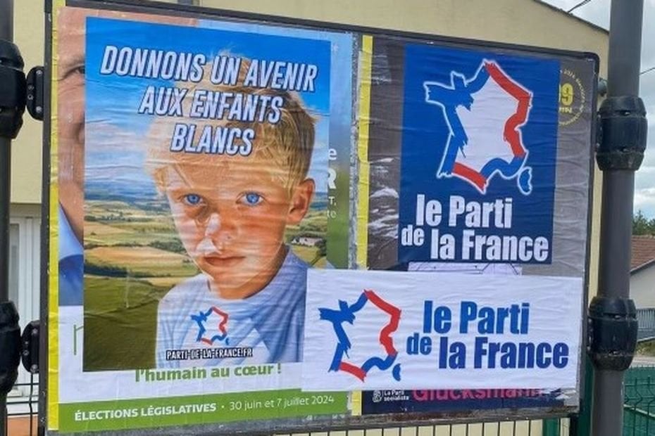 Législatives 2024 : "Donnons un avenir aux enfants blancs", l'affiche polémique a été retirée, le parquet ouvre une enquête