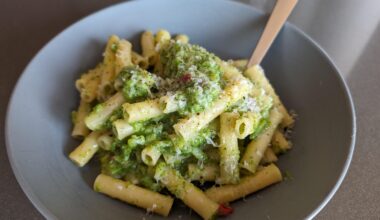 Pâtes au brocoli et piments calabrais