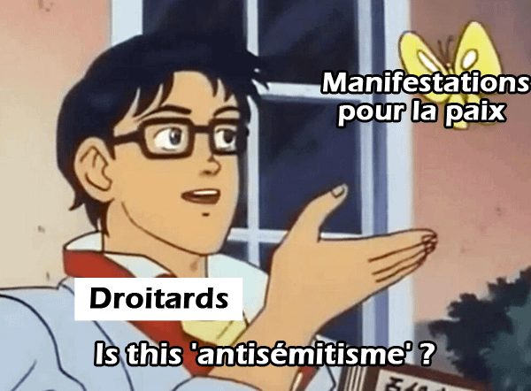 Protester contre le massacre de civils ... cet étrange concept