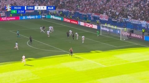 Josko Gvardiol brave save against Albania at 90+4'