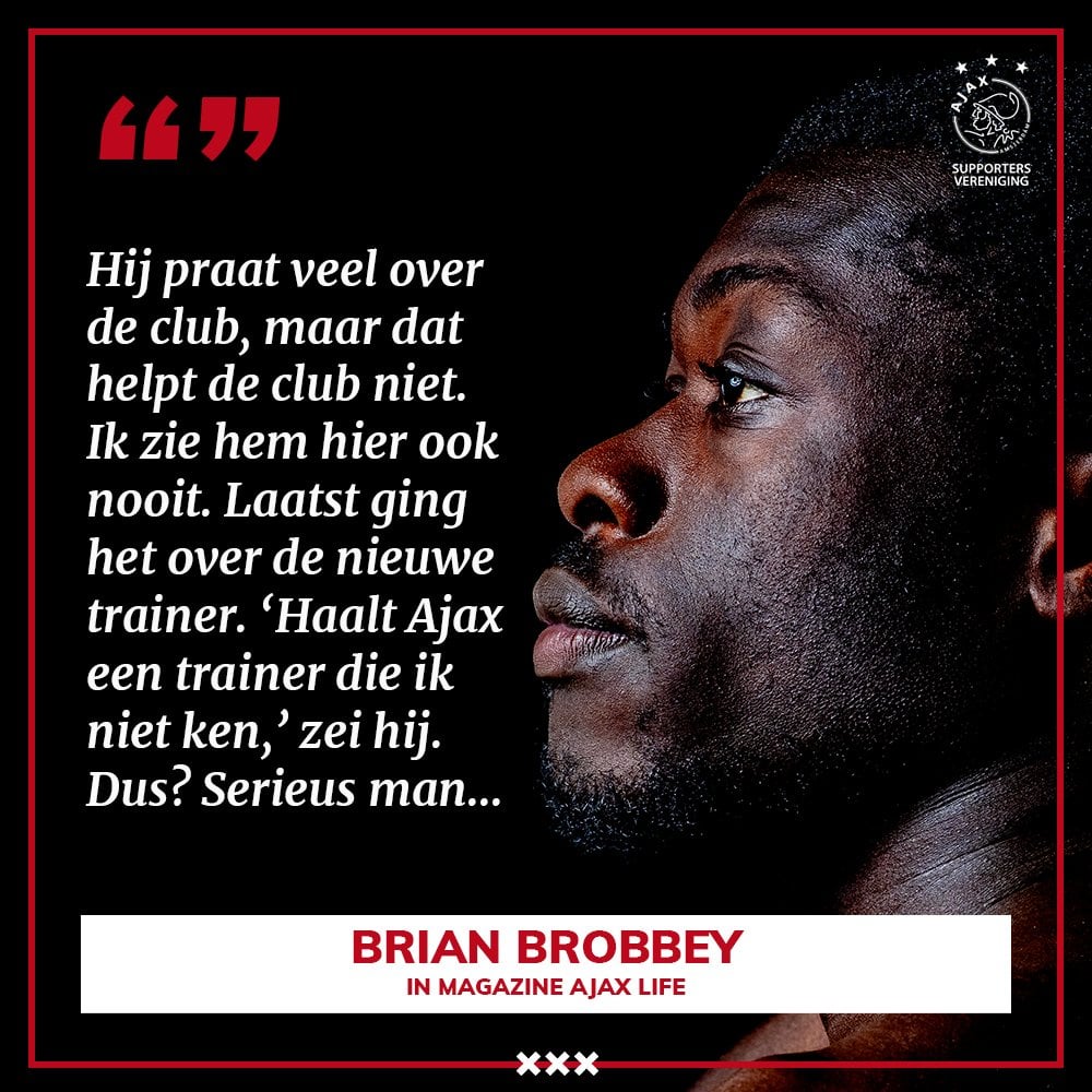 Brian Brobbey on Marco van Basten: “He talks a lot about Ajax, but that doesn’t help the club. I never see him here either. Recently he said about the new coach: “Ajax get a coach that I don’t know” So? Seriously man…”