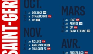 PSG schedule 24-25