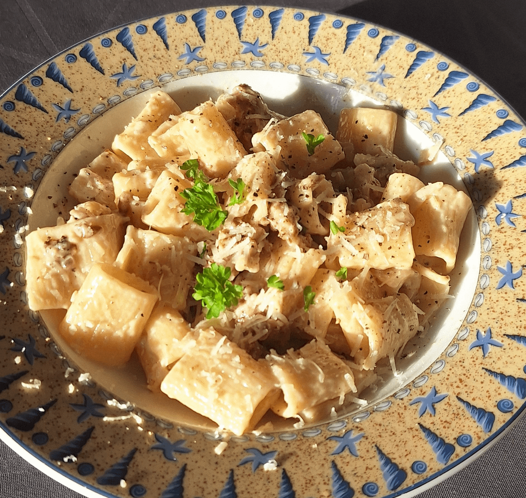 Pasta alla Norcina, with Salsiccia al Tartufo