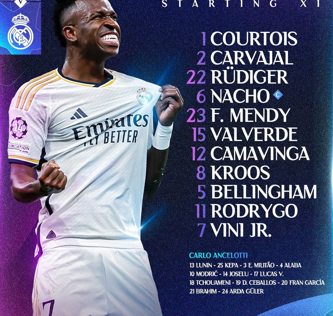 Final XI vs Borussia Dortmund