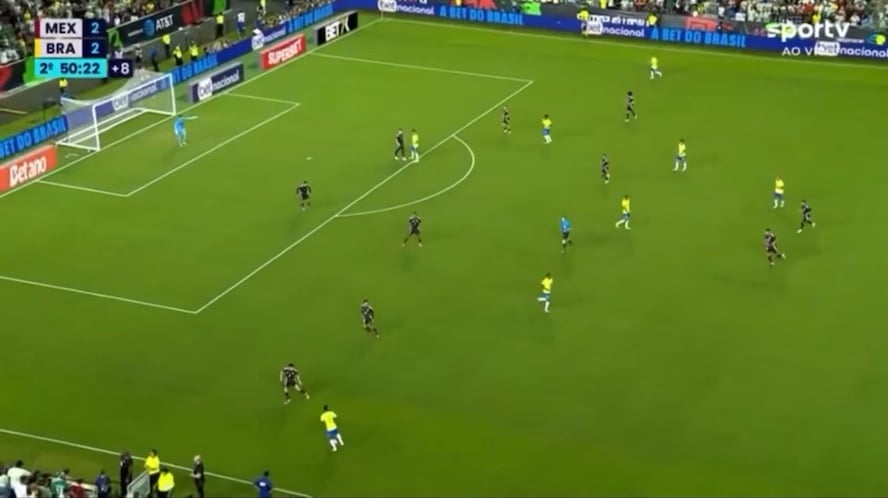 Vini and Endrick connect to deliver the game winning goal for Brazil