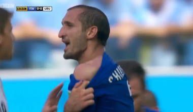 10 years ago today, Luis Suárez bites Giorgio Chiellini in Italy-Uruguay at the 2014 World Cup. Suárez was later handed a 4 month ban from all football activity