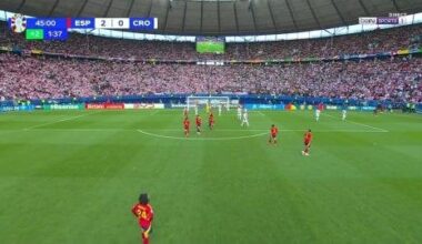 Carvajal scores the 3rd goal for Spain against Croatia